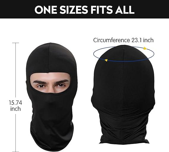 Balaclava Cover Full Face Mask Sun Black Neck Warmer Hat Men Windproof Masks for Outdoor Sun UV Protection Summer Cooling Windbreak Dust proof and sand control, sweat absorption and quick drying, wrinkle free