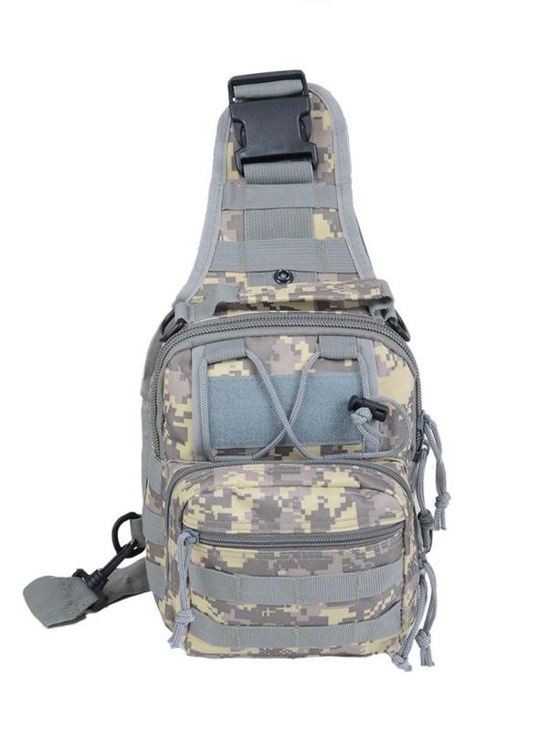 Men's Camo Pattern Sling Bag, Multi-functional Outdoor Leisure Cycling Mountain Camping Shoulder Bag, Sports Bag for Men