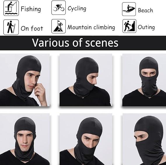 Balaclava Cover Full Face Mask Sun Black Neck Warmer Hat Men Windproof Masks for Outdoor Sun UV Protection Summer Cooling Windbreak Dust proof and sand control, sweat absorption and quick drying, wrinkle free