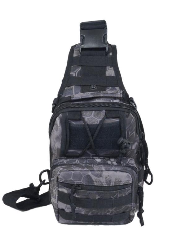 Men's Camo Pattern Sling Bag, Multi-functional Outdoor Leisure Cycling Mountain Camping Shoulder Bag, Sports Bag for Men