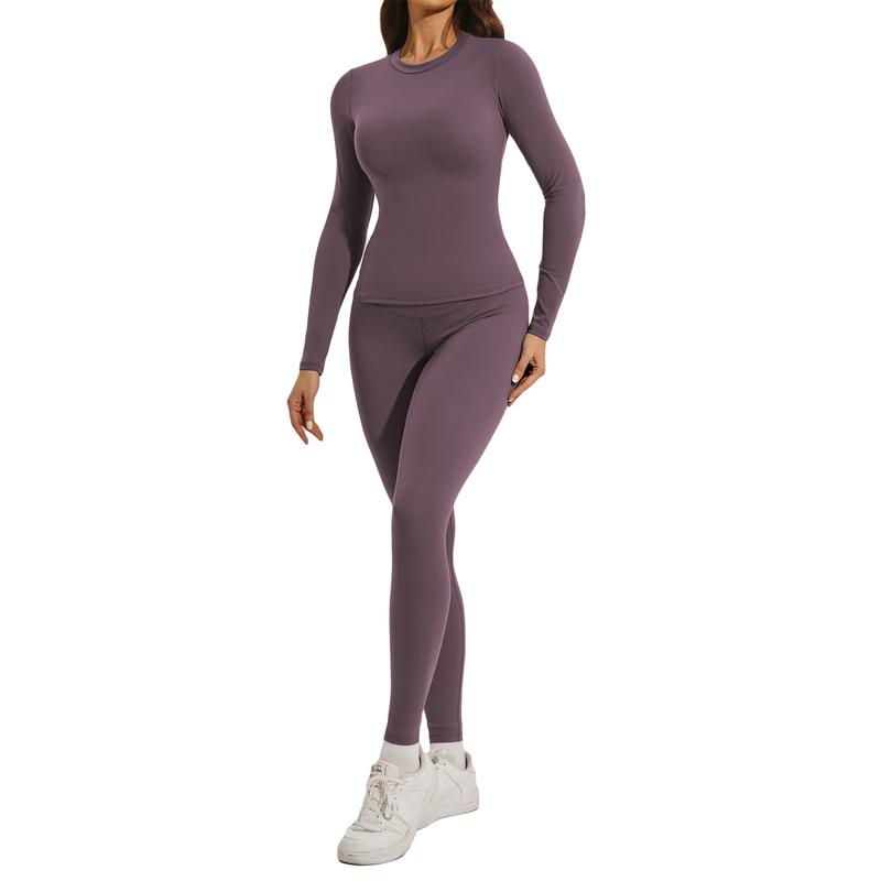 Women Skinny Yoga Jumpsuits, Workout Ribbed Bodysuit, Long Sleeve Sport Jumpsuit, Solid Slim Fit Ladies Fall Romper