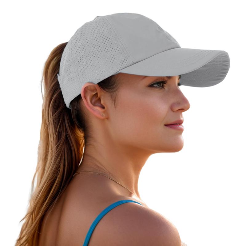 Women's Sporty Ponytail Baseball Cap - Stylish Criss Cross Design, Adjustable Fit for High Messy Bun, Quick Drying Fabric Hat