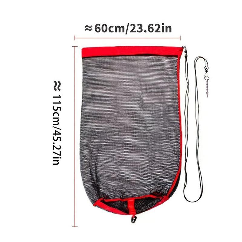 Portable Fishing Net Bag with Drawstring, Fishing Net Storage Bag, Fishing Accessories for Outdoor Fishing