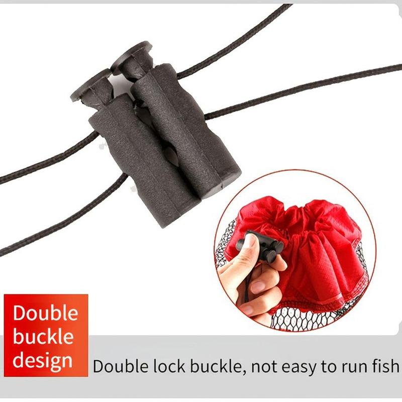 Portable Fishing Net Bag with Drawstring, Fishing Net Storage Bag, Fishing Accessories for Outdoor Fishing