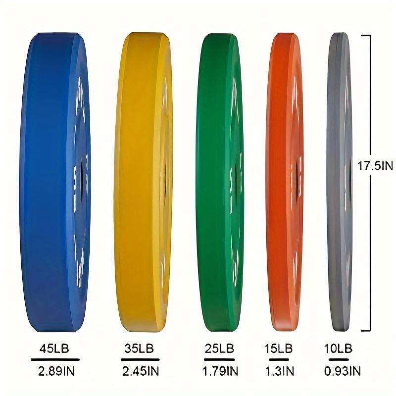 AMGYM Color Bumper Plate, Weights Plates, Bumper Weight Plate, Steel Insert, Strength Training 10lb Pair