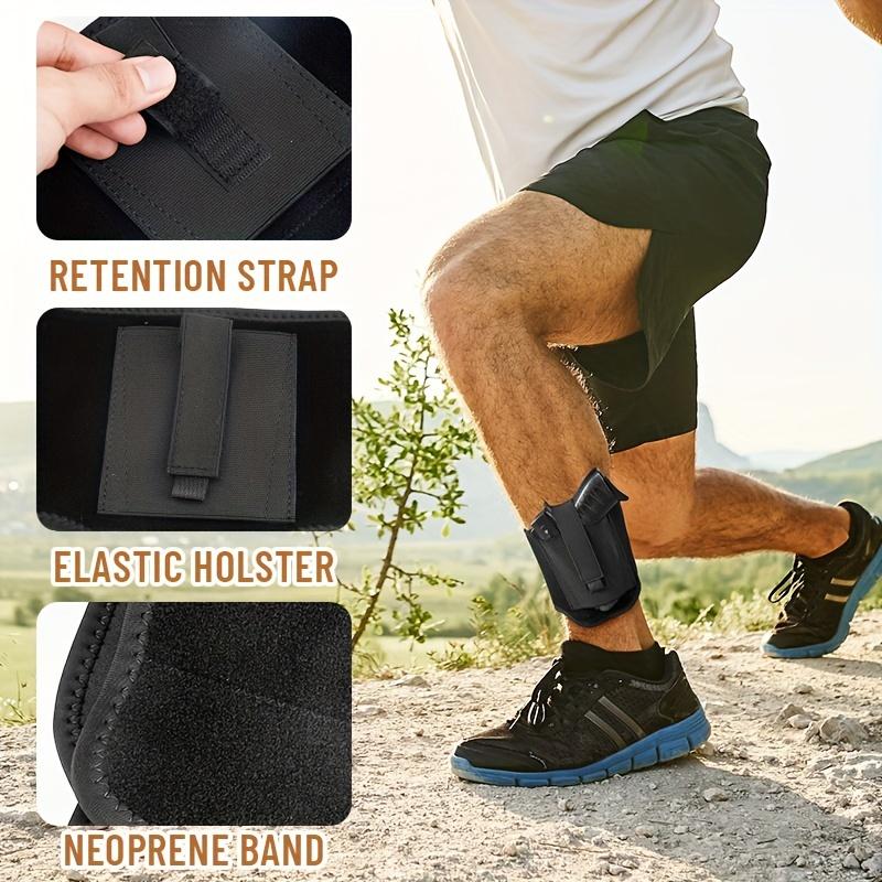 Neoprene Ankle Holster - Concealed Carry, Quick-Draw, Covert, Universal Fit for Men and Women, Rubber Fabric, Left and Right Hand Compatible Non-Slip Sports