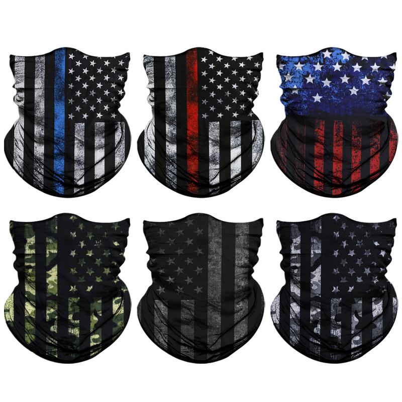 Neck Gaiter Face Mask Men Women,Seamless Bandana Rave Face Cover Scarf Mask,Balaclava,Headband, Head Wrap,Headwear 6pcs