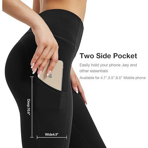 Winter Warm Leggings Women Fleece Lined Leggings with Pockets for Women Thermal High Waisted Workout Yoga Pants