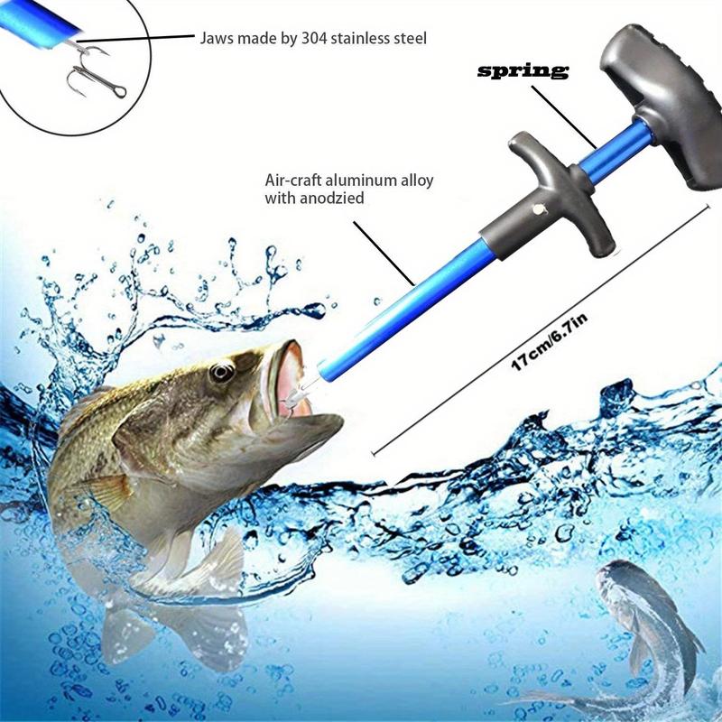 Summer Fishing Accessories Kit, 1 Handheld Digital Fish Scale & 1 Floating Fish Gripper & 1 Fishing Lanyard & 1 Fish Hook Remover Combo Kit