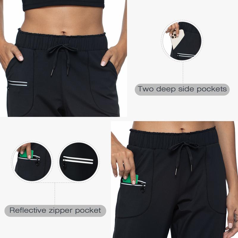 Haowind Joggers for Women with Pockets Elastic Waist Workout Sport Gym Pants Comfy Lounge Yoga Running Pants