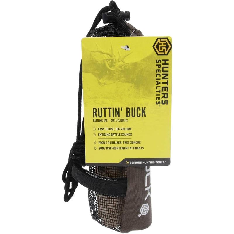 Hunte  Hunting Ruttin' Buck Rattling Bag Deer Call - One-Hand Operation Realistic Buck Vocalizations for Pre-Rut Rut Periods