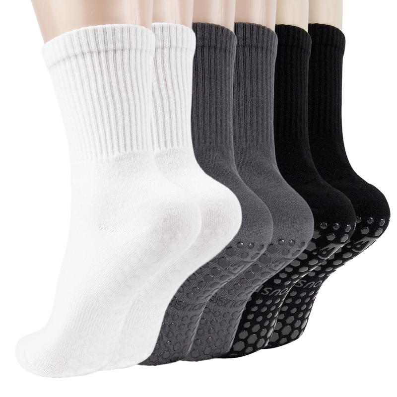 Ivyhouse Pilates Socks with Grips for Women - Non Slip Yoga Socks For Barre Ballet Dance Workout Gym Home Hospital 6Pairs