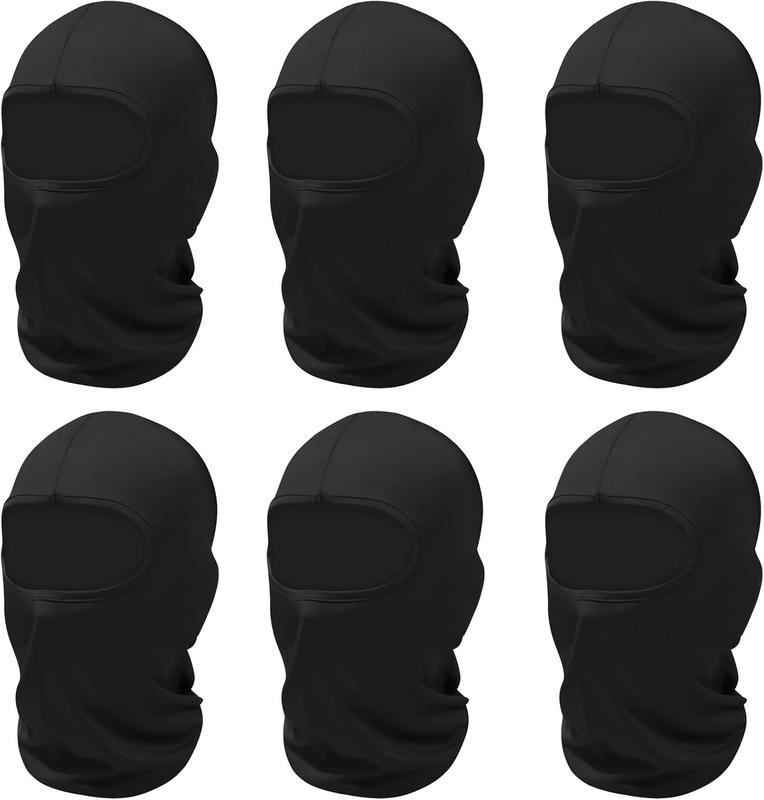 6 Pack Ski Mask Men Women Windproof  Sun Potection Balaclava Full Face Mask  Football