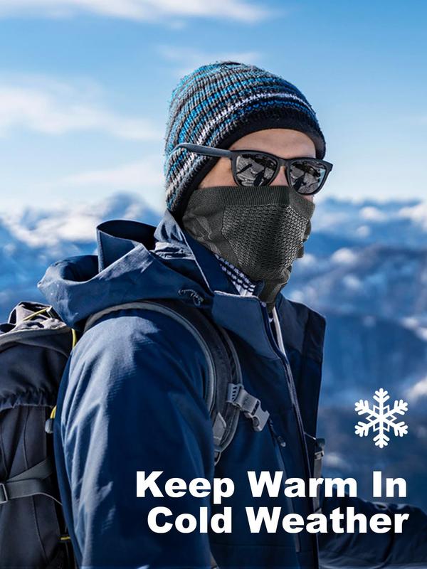 Unisex's Solid Color Face Covering, Breathable Windproof Neck Warmer, Face Covering for Cycling Skiing Hiking, Fashion Accessories for Fall & Winter