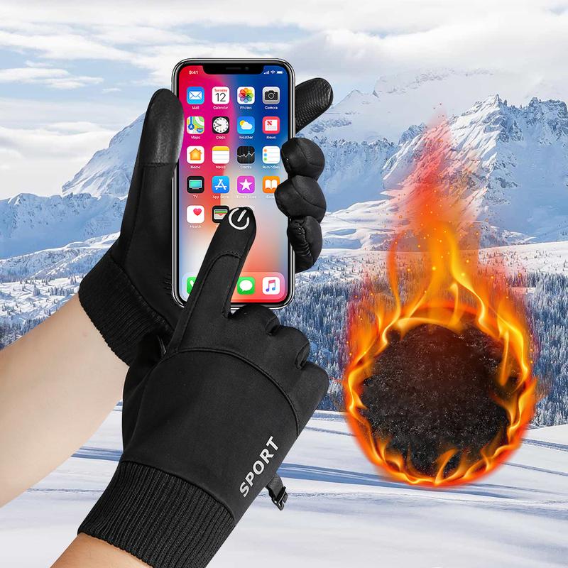 Winter Gloves Touch Screen Water Resistant Windproof Thermal for Running Cycling Driving Hiking for Men Women