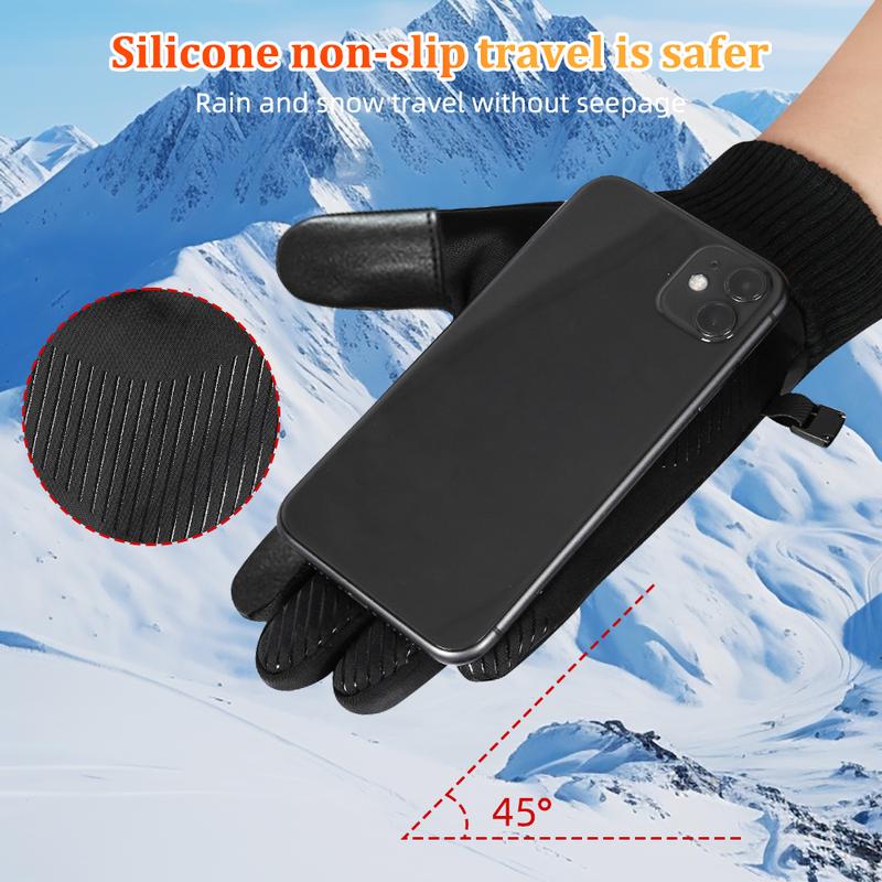 Winter Gloves Touch Screen Water Resistant Windproof Thermal for Running Cycling Driving Hiking for Men Women