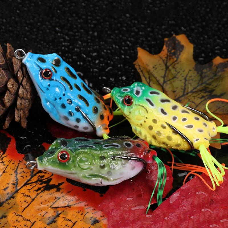 Frog Lure, Topwater Fishing Lure, 1 2 Sets Lifelike Artificial Soft Bait, Frog Fishing Crankbait Lures, Fishing Bait, Flyfishing, Fishing Equipment, Fisherman Fishing Lures, Gift for Fish Lovers