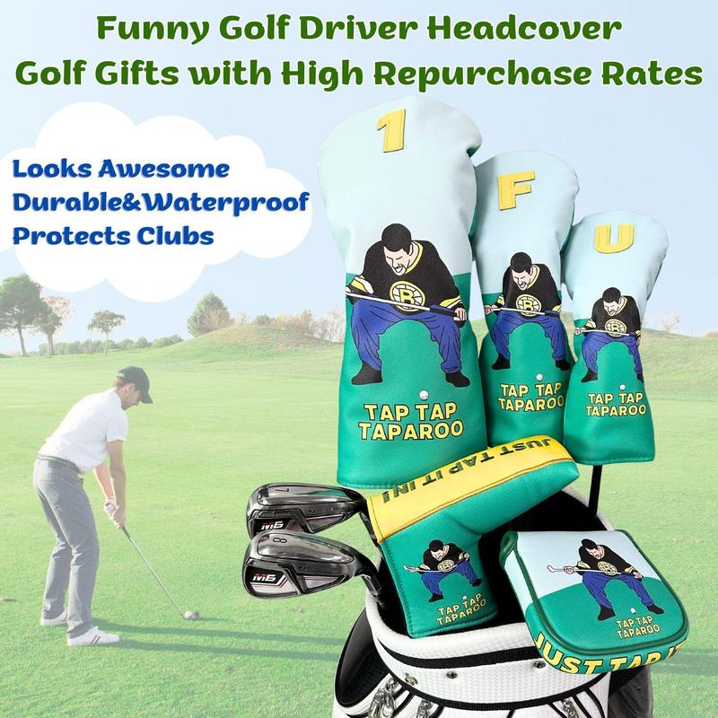 Funny Golf Club Protector, 1 Count Golf Club Head Cover, Golf Bag Accessory for Golf Lovers, Essential Golf Accessories for Men & Women