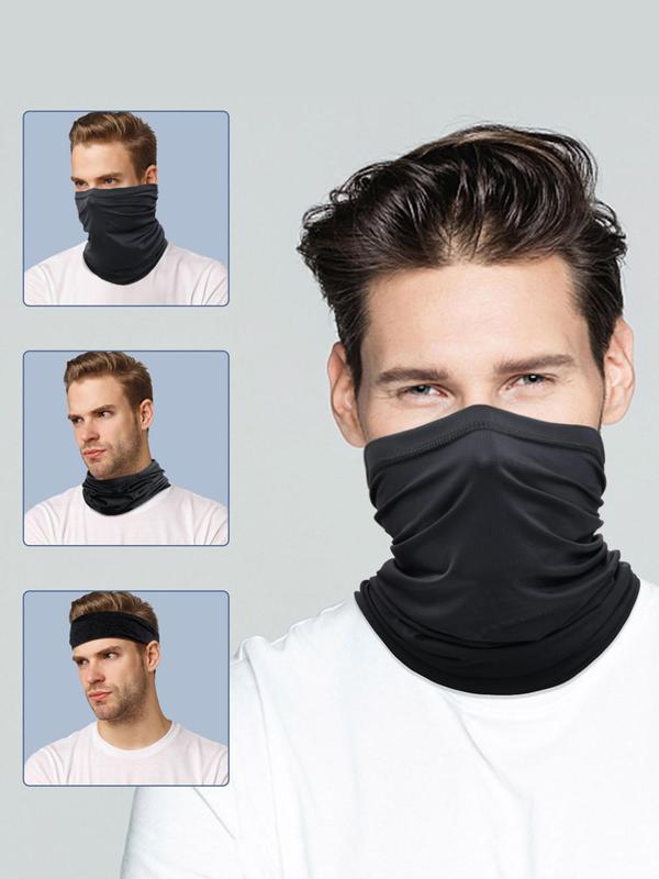 Summer Outdoor Sports Face Covering (4counts set), Breathable Quick-drying Face Mask, Cycling Hunting Tube Scarf, Ice Cool Neck Gaiter for Men & Women