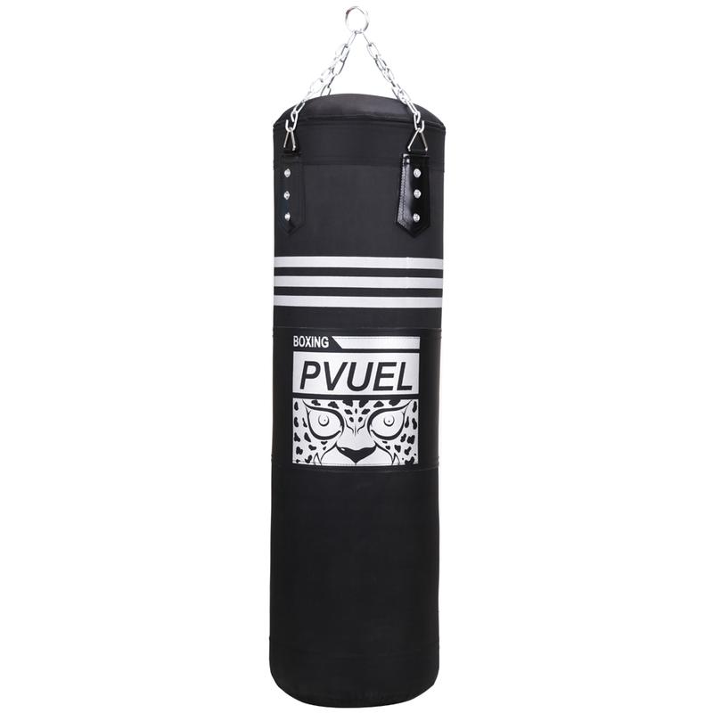 Heavy Boxing Punching Bag Training Gloves Speed Set for MMA Workout at Gym Black