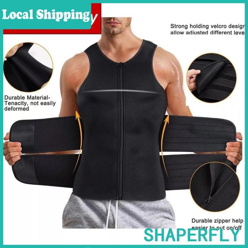 Mens Waist Trainer Sauna Vest Men  Body Shaper Sweat Vest For Men Sport Plus Size