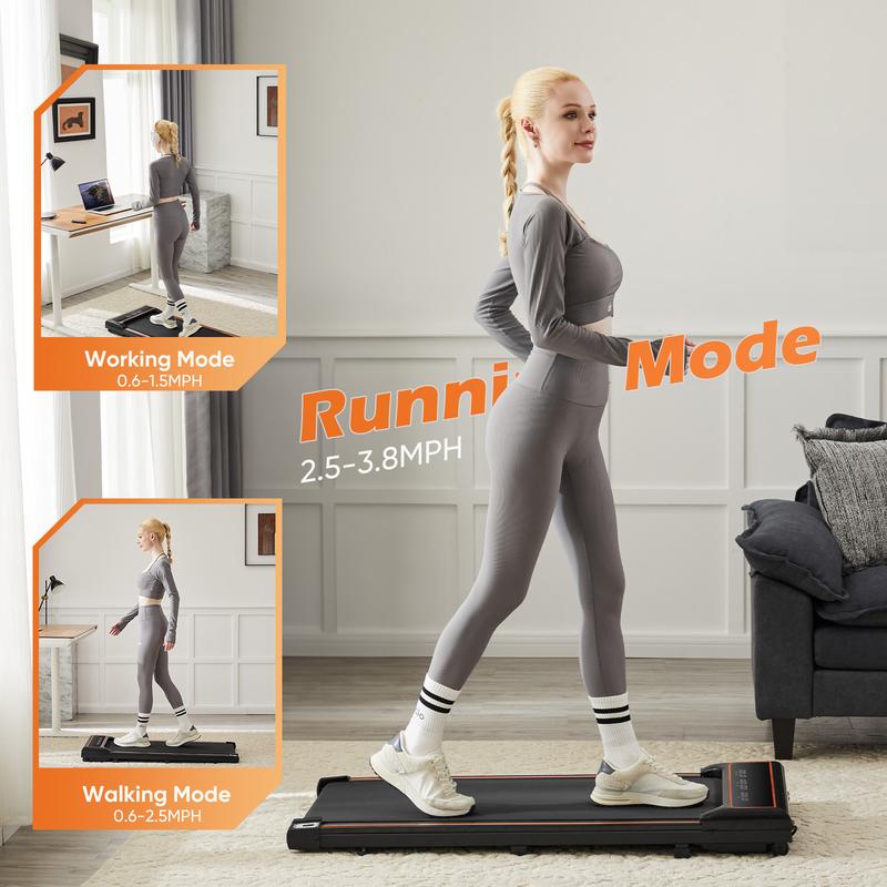 Bliss Furni Compact Armless Treadmill for Home & Office–Ultra-Slim, Quiet Walking Pad with Remote Control, Adjustable Speed, LED Display, Easy Storage, Portable & Space-Saving Design