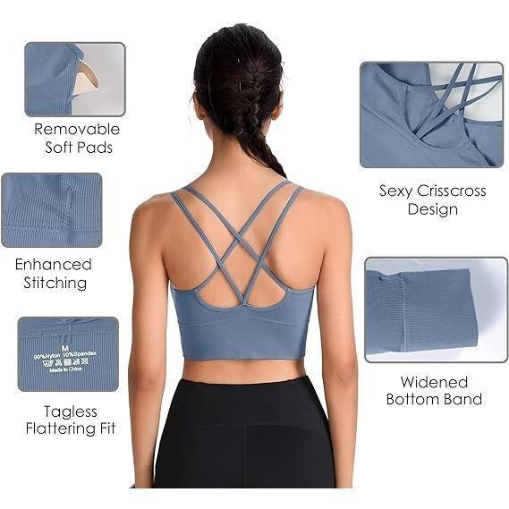 Sports Bra for Women Sexy Crisscross for Yoga Running Athletic Gym Workout Fitness Tank Tops tennis crossfit tennis crossfit