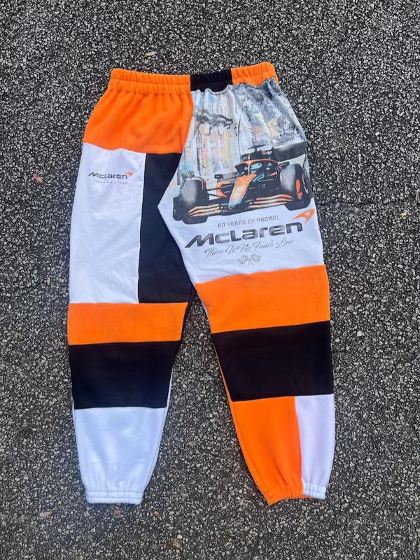 Artist band patchwork sweatpants_ orange, Halloween Jogger Pants, Horror Movie Pants, Fall Winter Pants, Horror Patchwork Sweatpants Christmas, Jogger Pant For Men and Women.