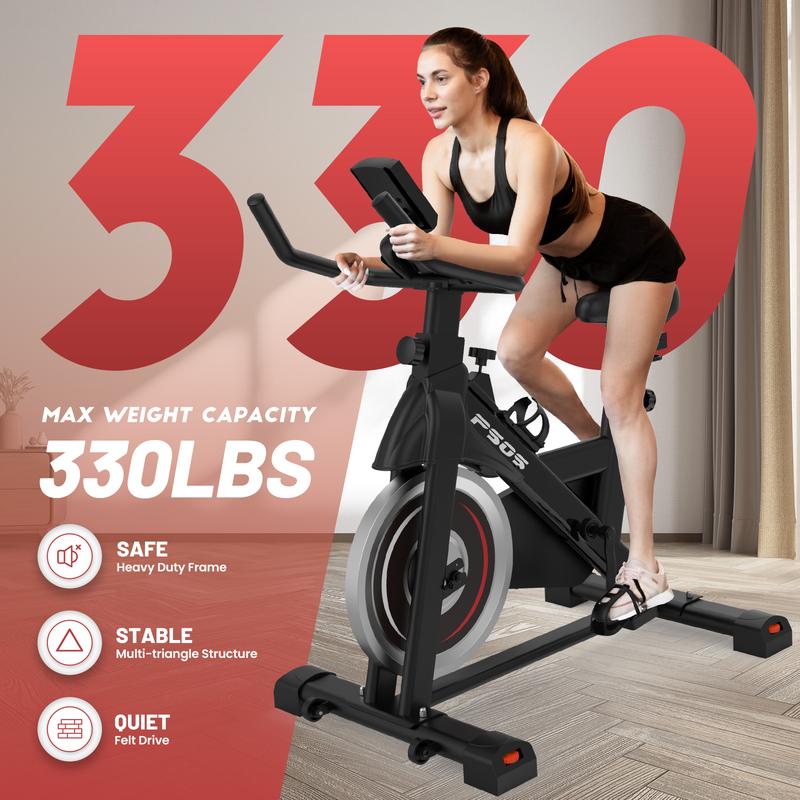 Exercise Bike, Stationary Bikes for Home Gym,Workout Bike with Belt Drive, Indoor Cycling Bike with Digital Display & Comfortable Seat Cushion