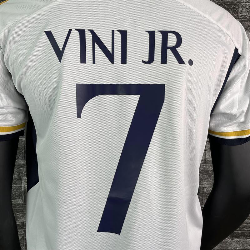 RMCF Vini Jr. 23 24 Home  Soccer Jersey - Short Sleeve, Fans Version, No.7