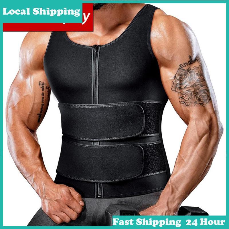 Mens Waist Trainer Sauna Vest Men  Body Shaper Sweat Vest For Men Sport Plus Size