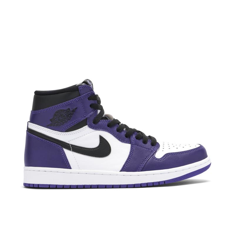 Nike Air Jordan 1 Retro High Court Purple White 555088-500 Men's Fashion Sneaker New