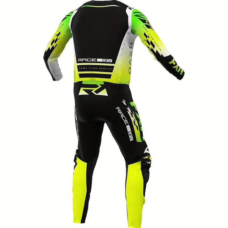 Motorcycle Racing Riding Suit, Two-Piece Off-road Set Jersey Pants Set, Combination Suitable for Motorcycle Racing Mountain Cycling ATV Set