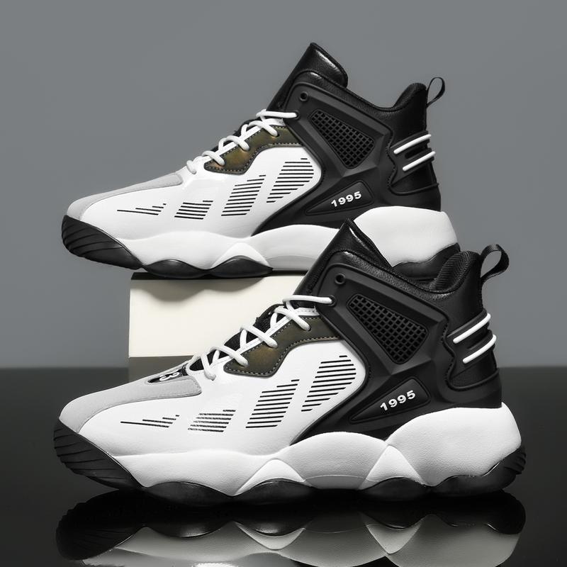 Men's basketball shoes non-slip cushioned sports shoes breathable wear-resistant leather