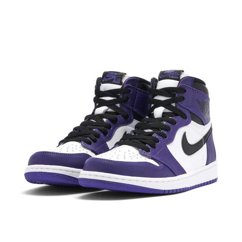 Nike Air Jordan 1 Retro High Court Purple White 555088-500 Men's Fashion Sneaker New