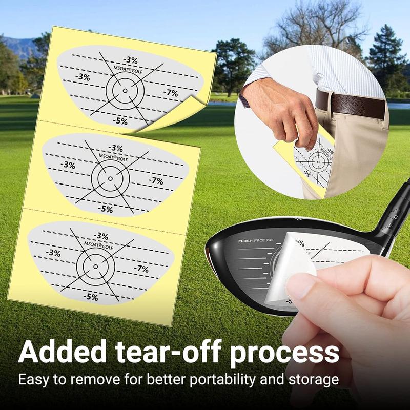 Golf Impact Tape Labels, Self-Teaching Sweet Spot and Consistency Analysis, Improve Golf Swing Accuracy and Distance, Golf Club Impact Stickers 3-in-1 Set