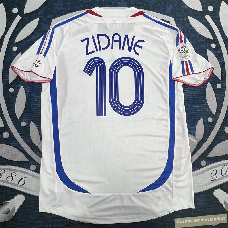 2006 France Jerseys Away White 10 Zidane 12 Henry Men and Women Short Sleeve Customized Soccer Jerseys Vintage