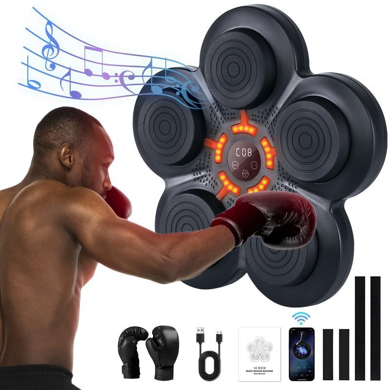 LOVEWE Music Boxing Machine With Boxing Gloves, Workout Equipment, Interactive Fitness & Reflex Training Gear For Adults, USB Charging, Boxing Machine Wall For Home Workout Boxing Target Machine