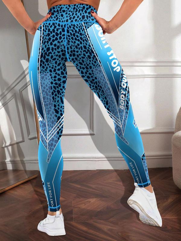 Women's Cartoon Print High Waist Leggings, Casual Comfy Breathable Skinny Pants for Yoga Gym Workout, Ladies Bottoms for All Seasons