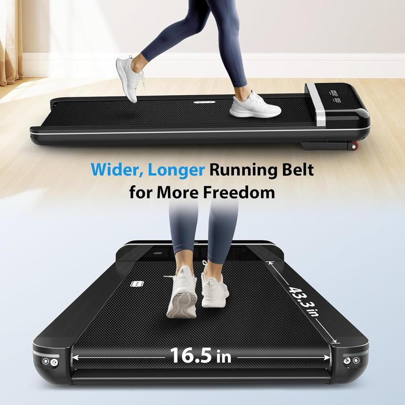 Walking Pad Treadmill with Auto Incline - 15 Level 15% Incline Under Desk Treadmill with 350lbs Weight Capacity - 43 Inches Wide Running Belt Treadmill for Home Office