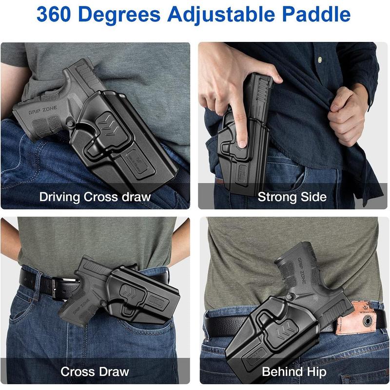 OWB Holster Compatible with SCCY 9mm CPX1 CPX2, Level II Retention Outside Waistband Open Carry for SCCY CPX-1 CPX-2, Holster for Men Women | Paddle 360 Degrees Adjustable