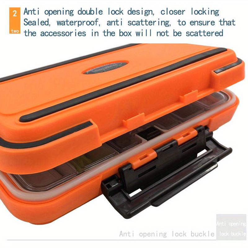 Double-sided Waterproof Fishing Tackle Box, Fish Hook Fishing Lure Bait Storage Case, Mini Portable Fishing Gear Accessories Box