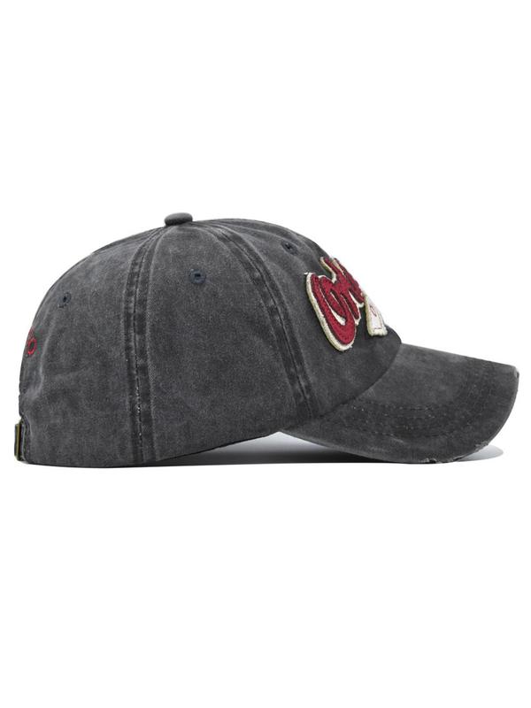 Vintage Baseball Cap, Letter Embroidered Baseball Cap, Street Style Hip-hop Hat for Men & Women