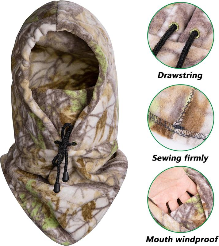 Hunting Face Mask for Cold Weather- Winter Camouflage Balaclava Face Mask- Hunting Trapper Hat Hunter Headwear for Men Women