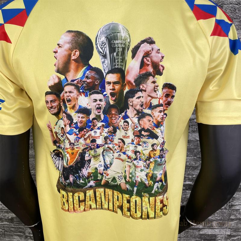 Club de Futbol America Short Sleeve Soccer Jersey - 23-24 LIGAMX Champions Fan Edition