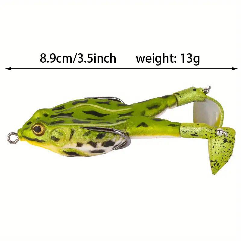 Rotating Tail Crankbaits with Floating Design, 3 Counts Lifelike Frog Lures Kit, Silicone Made, Easy To Use, Outdoor Fishing Accessories