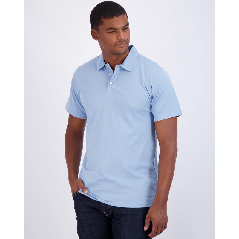 Real Essentials 3 Pack: Men's Jersey Cotton Short Sleeve Polo Shirt - Breathable Performance Polo (Available in Big & Tall)