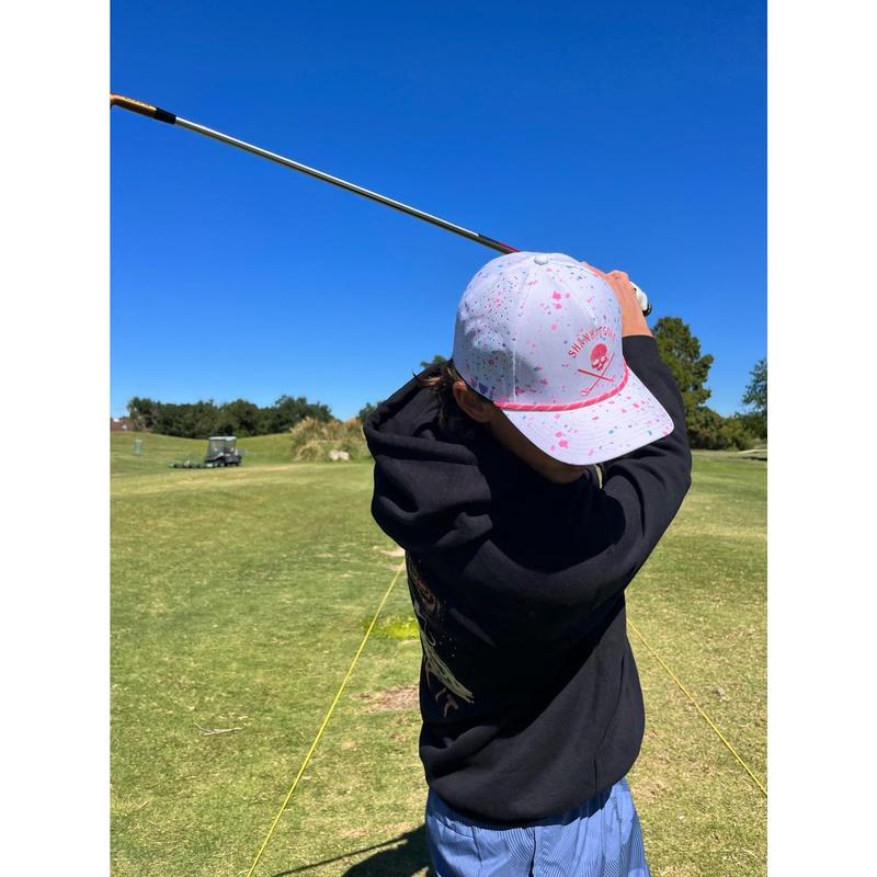 White Paint Splatter Golf Hat