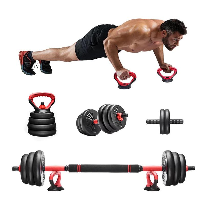 Relifesports Portable Changeable Dumbbell Set with Adjustable Weights,  5 in 1 Dumbbells Set, Fitness Exercises for Home Gym Suitable Men Women