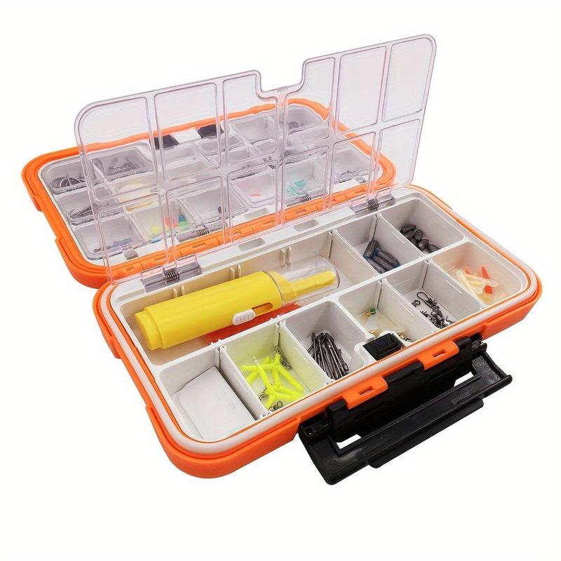 Double-sided Waterproof Fishing Tackle Box, Fish Hook Fishing Lure Bait Storage Case, Mini Portable Fishing Gear Accessories Box